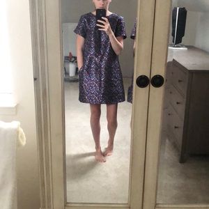 Topshop Metallic Thread Camo Print S/S Dress